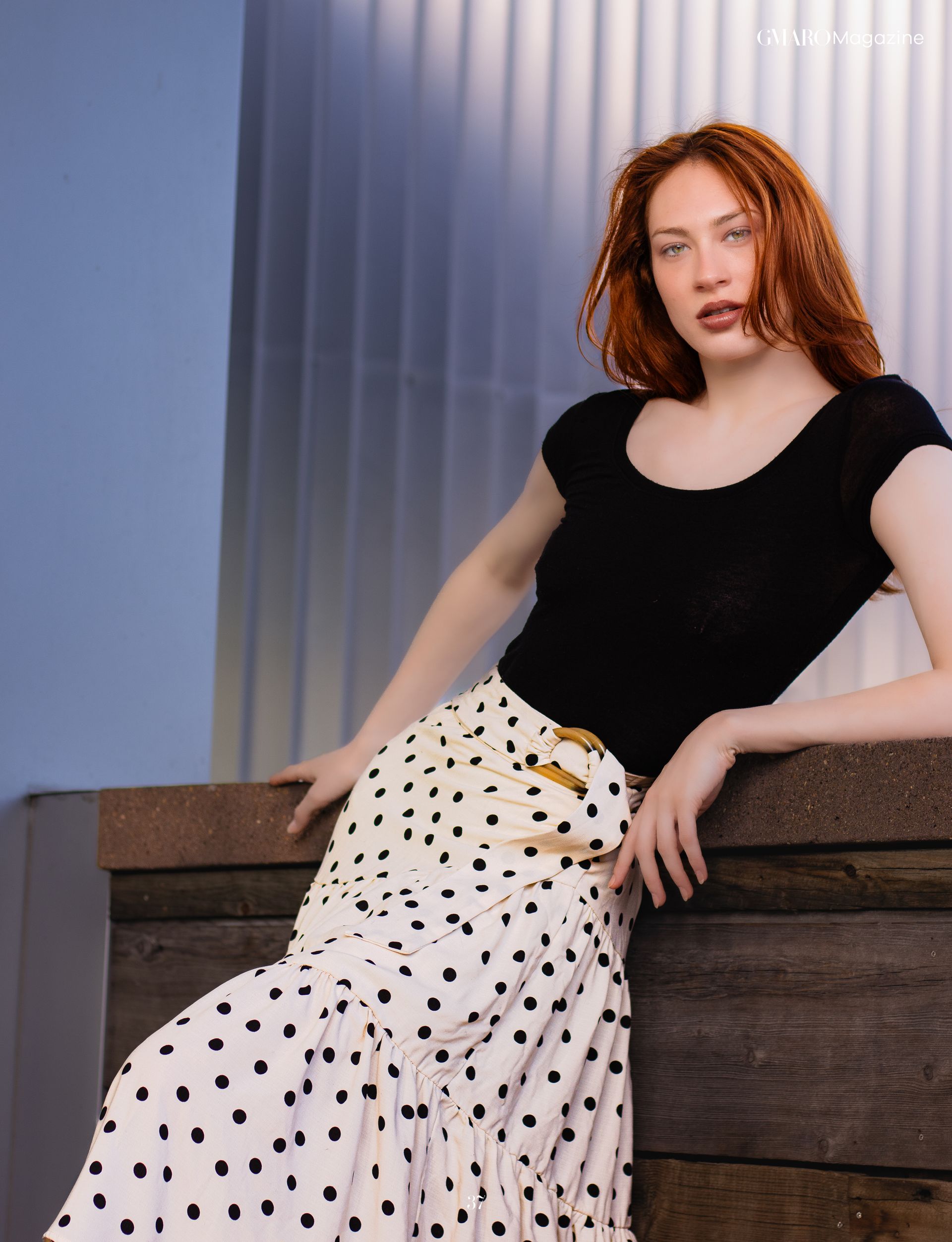 Kiera Brown published in Gmaro Magazine June 2025, rooftop editorial in downtown Salem Oregon by Verity Visions in luxury cinematic style.