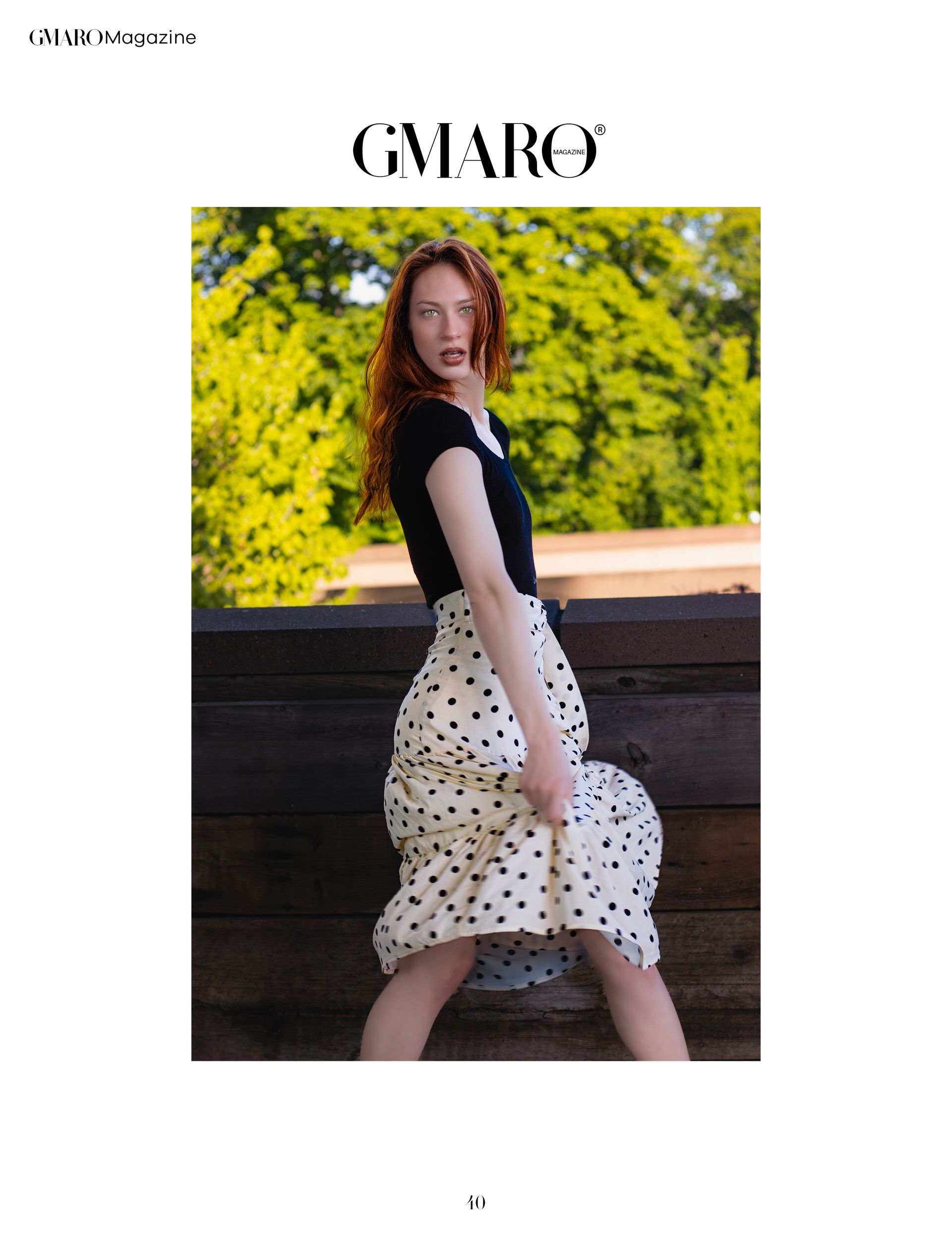 Kiera Brown published in Gmaro Magazine June 2025, rooftop editorial in downtown Salem Oregon by Verity Visions in luxury cinematic style.