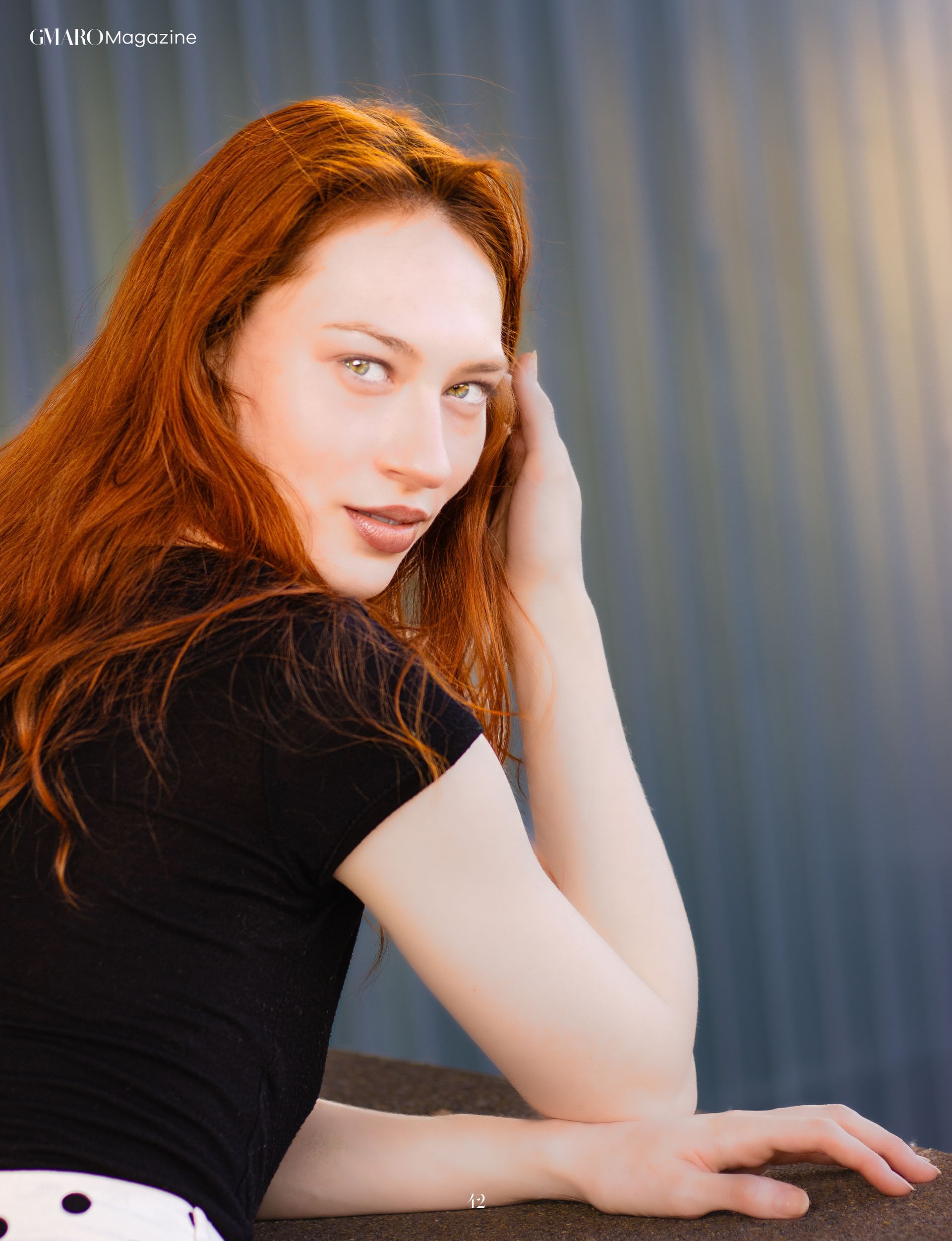 Kiera Brown published in Gmaro Magazine June 2025, rooftop editorial in downtown Salem Oregon by Verity Visions in luxury cinematic style.