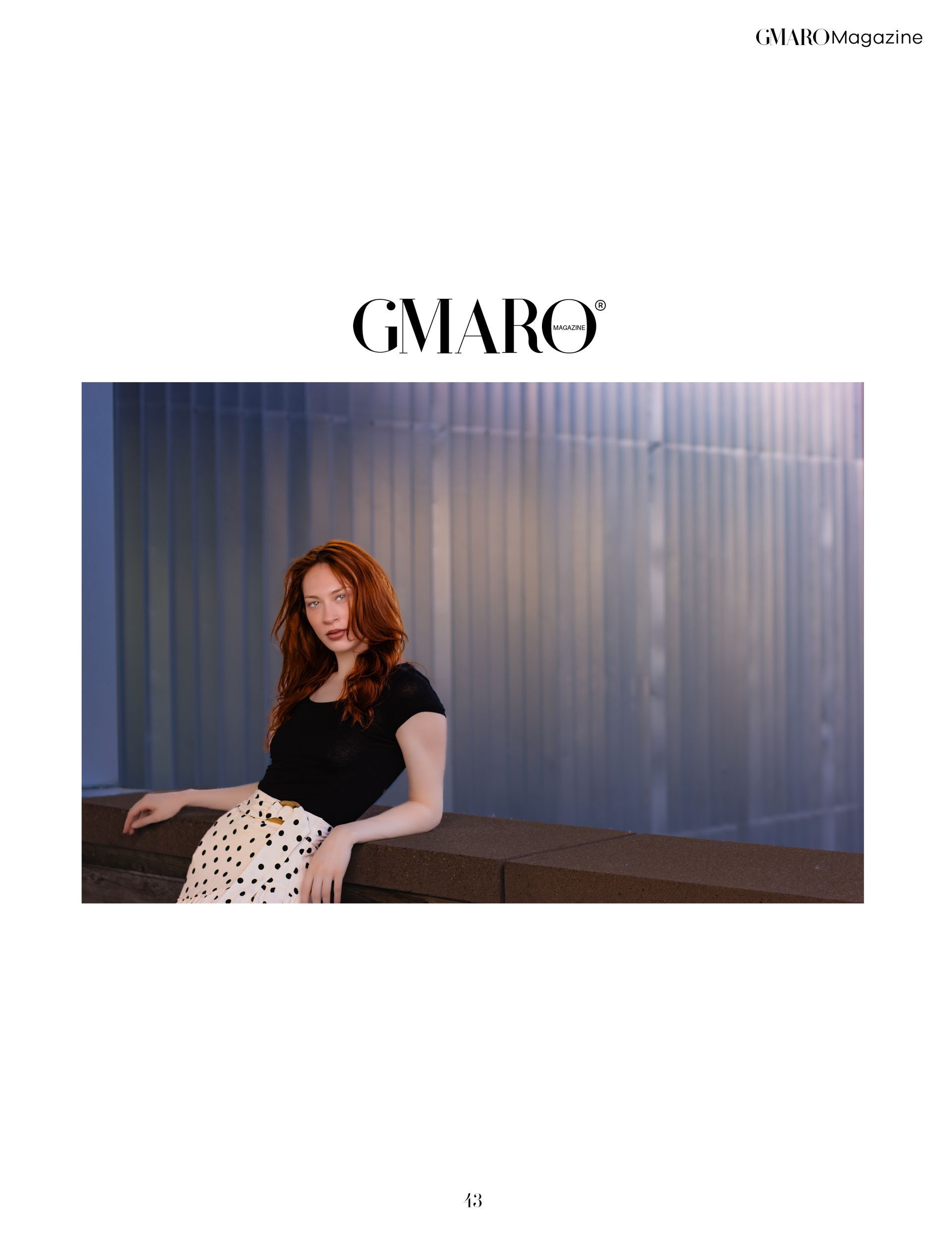 Kiera Brown published in Gmaro Magazine June 2025, rooftop editorial in downtown Salem Oregon by Verity Visions in luxury cinematic style.
