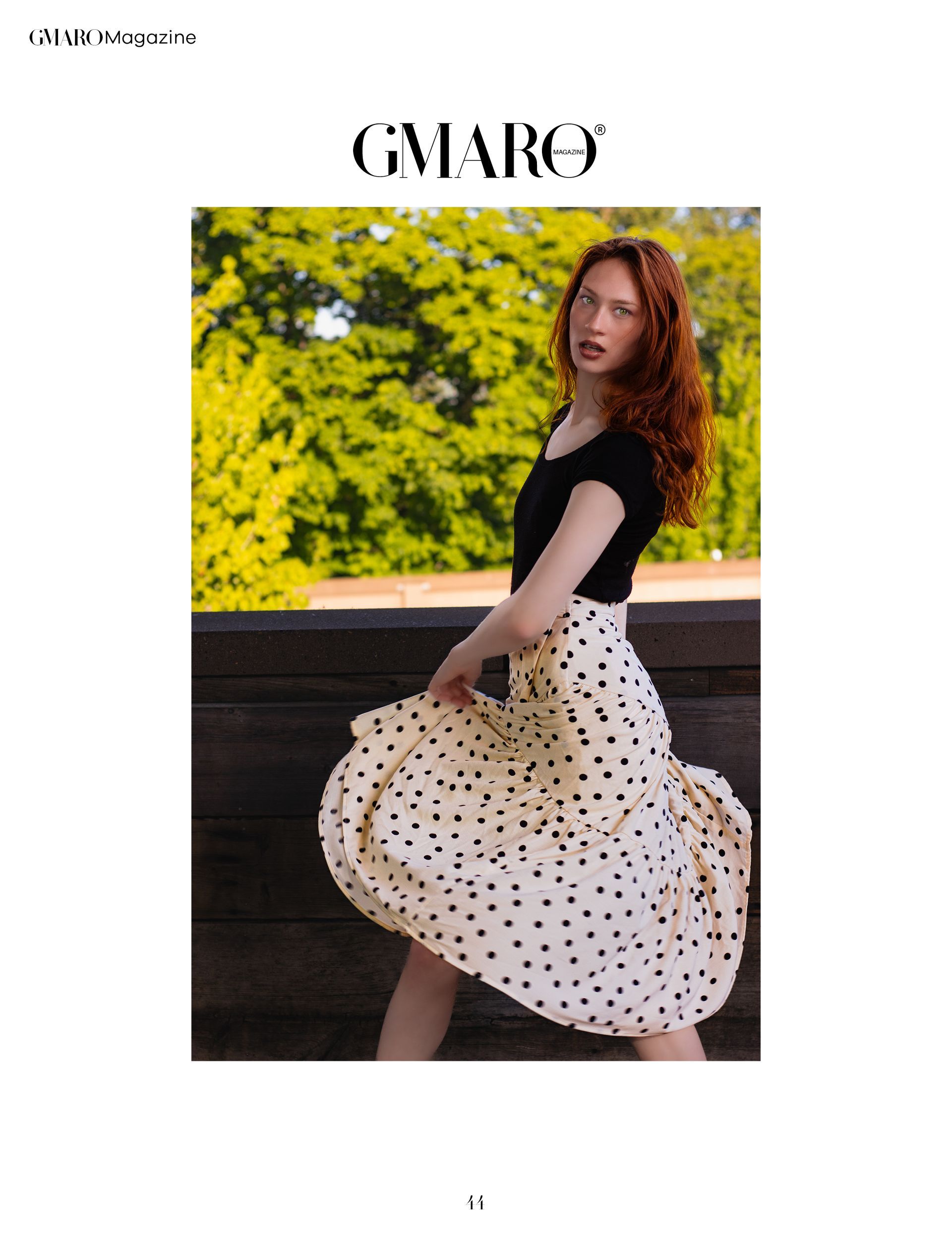 Kiera Brown published in Gmaro Magazine June 2025, rooftop editorial in downtown Salem Oregon by Verity Visions in luxury cinematic style.