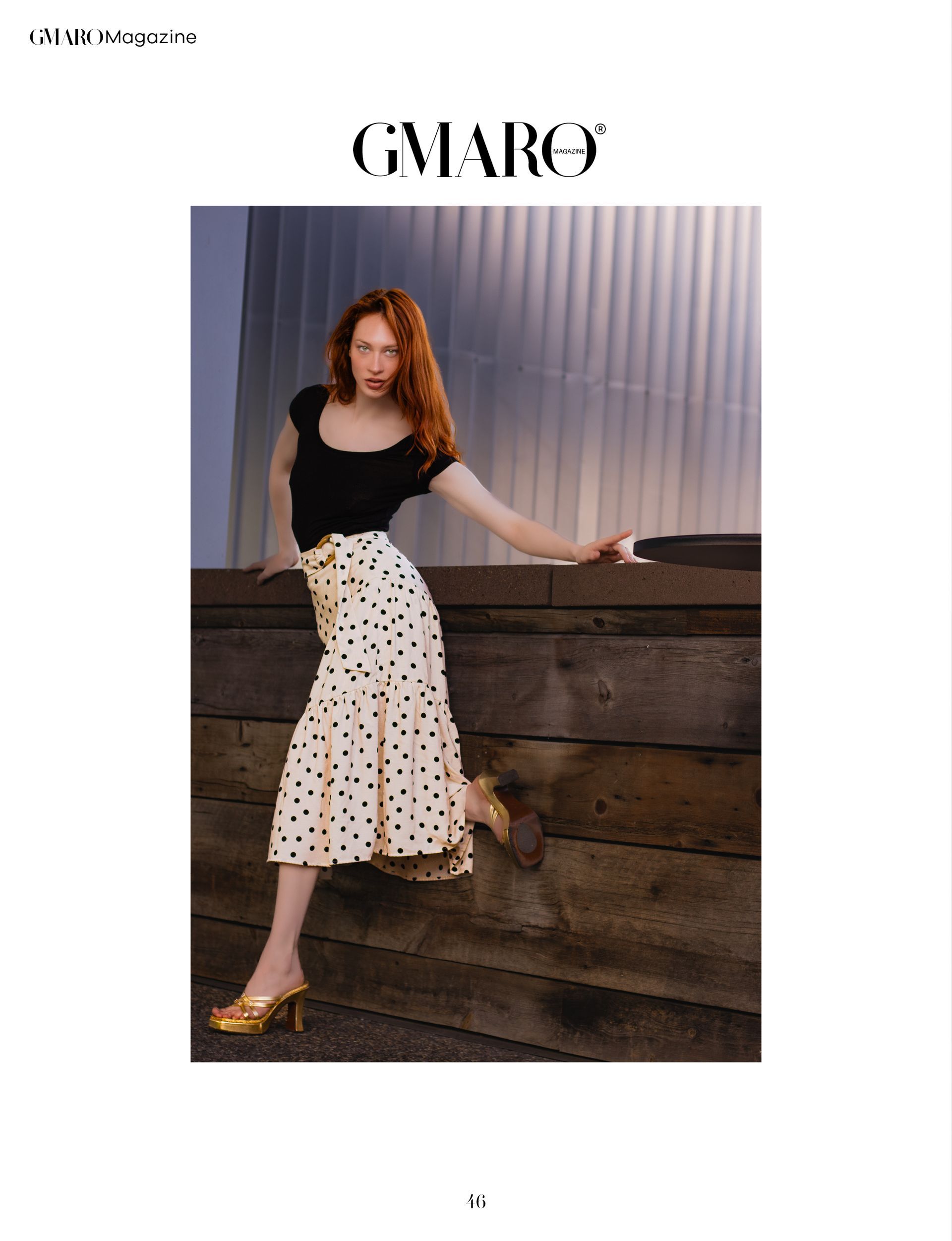 Kiera Brown published in Gmaro Magazine June 2025, rooftop editorial in downtown Salem Oregon by Verity Visions in luxury cinematic style.