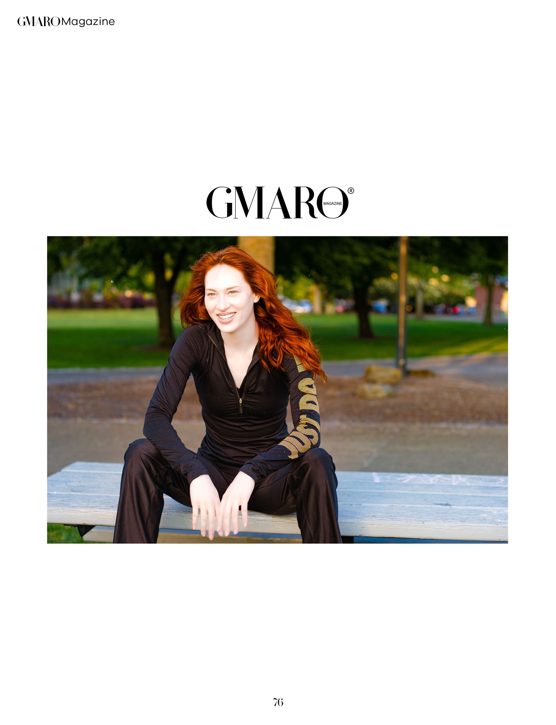 Kiera Brown published in Gmaro Magazine July 2025, Nike fashion editorial at Riverfront Park in Salem Oregon by Verity Visions.