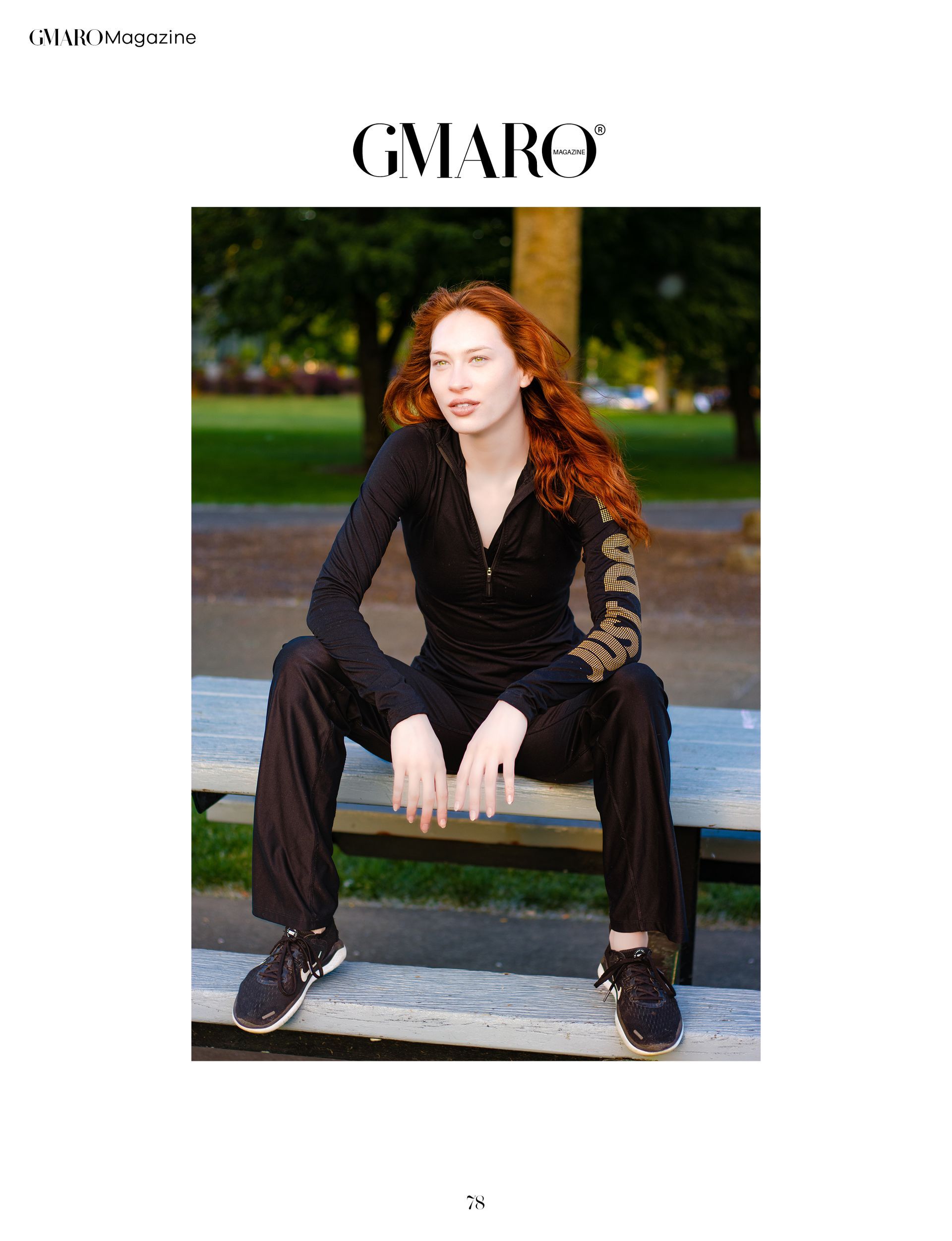 Kiera Brown published in Gmaro Magazine July 2025, Nike fashion editorial at Riverfront Park in Salem Oregon by Verity Visions.
