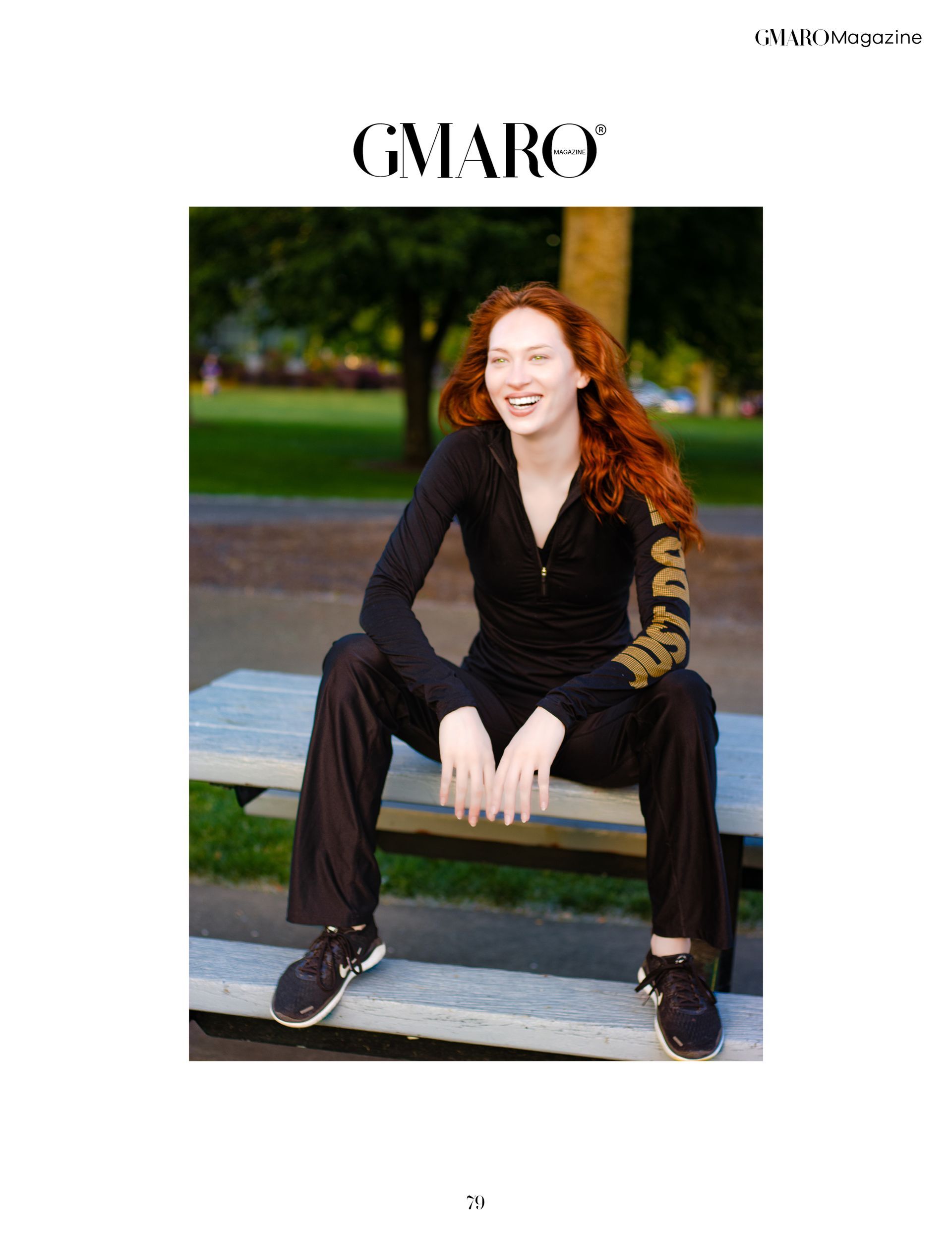 Kiera Brown published in Gmaro Magazine July 2025, Nike fashion editorial at Riverfront Park in Salem Oregon by Verity Visions.
