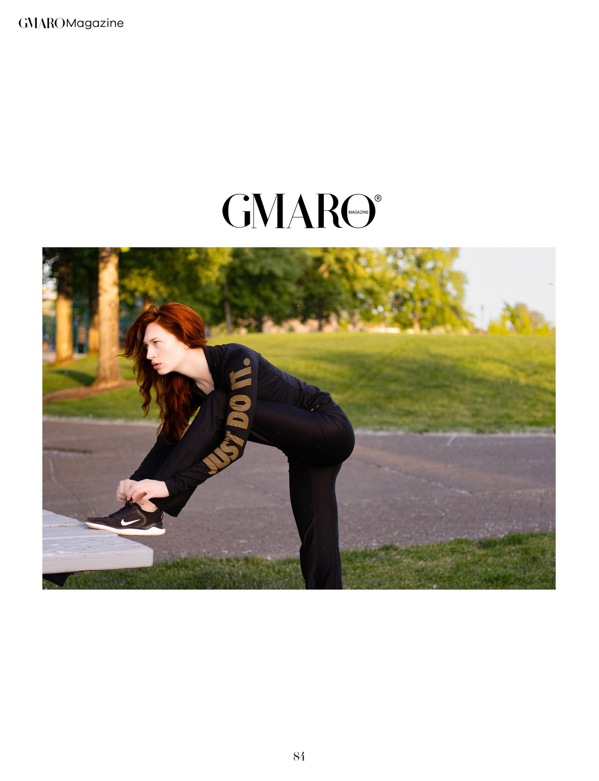 Kiera Brown published in Gmaro Magazine July 2025, Nike fashion editorial at Riverfront Park in Salem Oregon by Verity Visions.