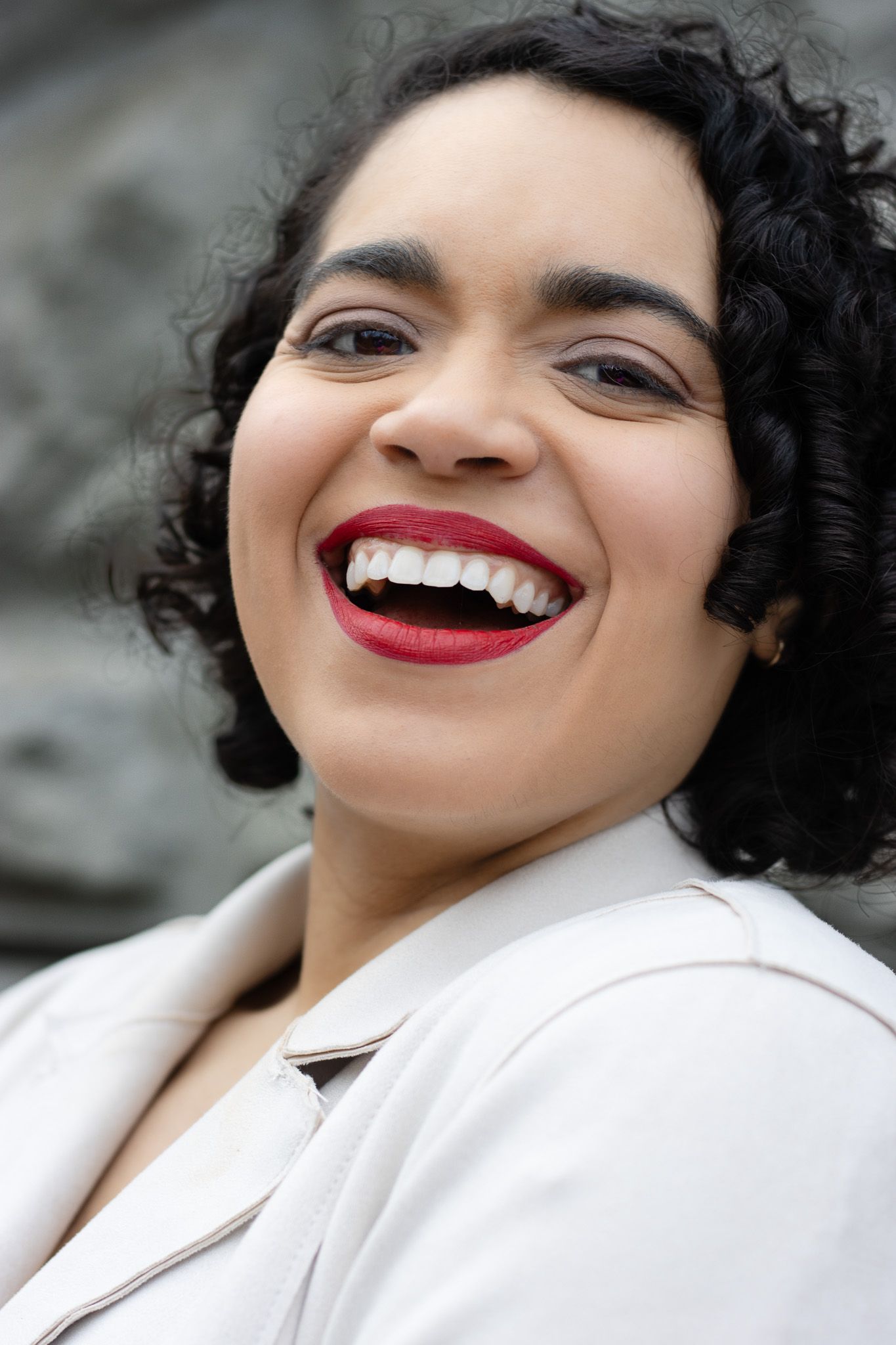 Outdoor Headshot portrait of model in Salem Oregon park setting
