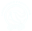 Logotipo circular tenue con una cabeza de caballo estilizada y la palabra 