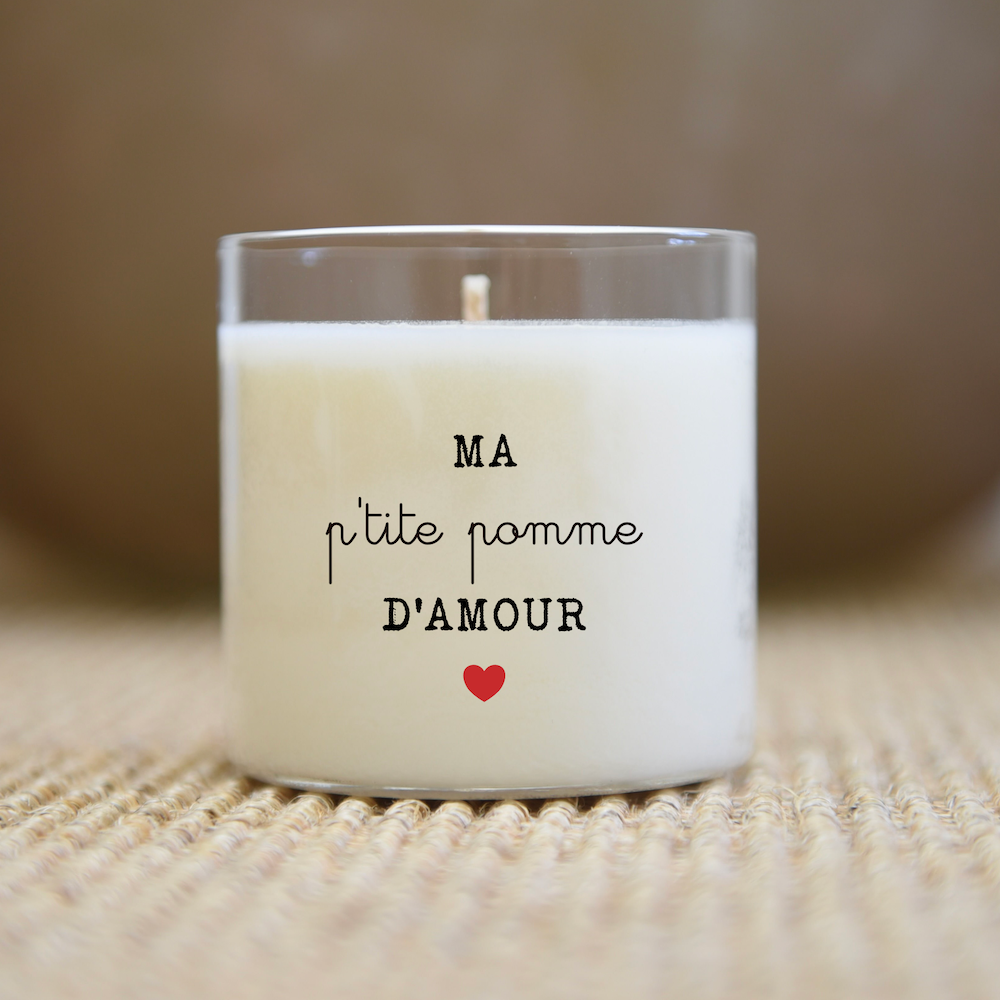 Bougie avec texte 