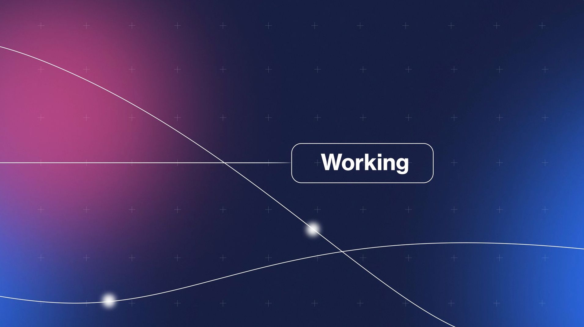 Abstract blue and pink background with dotted curves and a centered label reading “Working” Abstract blue and pink background with dotted curves and a centered label reading “Working”