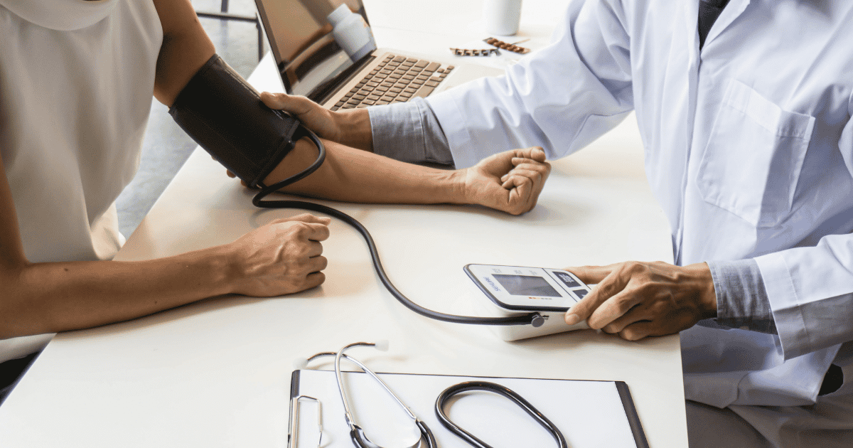 Doctor consulting with a patient in a medical clinic