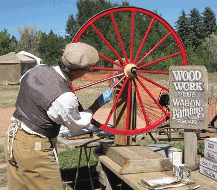 Jeff Cahill, 2008, pinstriping wagon wheel