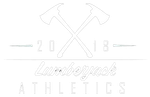 Logo with crossed axes above "Lumberjack Athletics" and "2018."