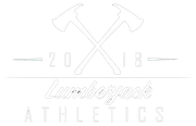 Logo with crossed axes above "Lumberjack Athletics" and "2018."