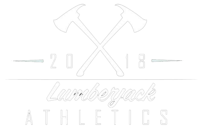 Logo with crossed axes above "Lumberjack Athletics" and "2018."
