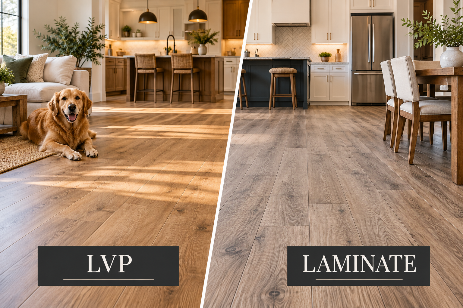 LVP and Laminate comparison banner
