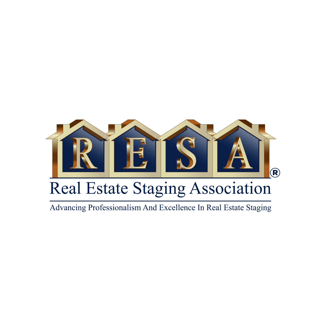REISA logo with gold-and-blue house rooftops and the words “Real Estate Staging Association”