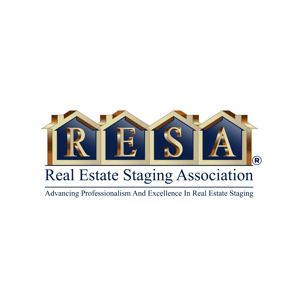 RESA logo with blue and gold letters above “Real Estate Staging Association” tagline