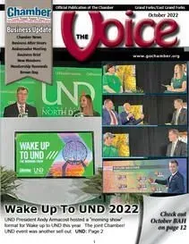 The cover of the chamber voice magazine for october 2022