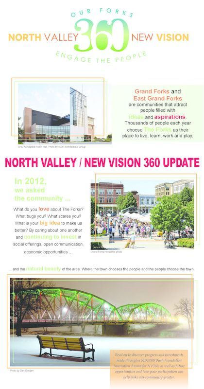 A flyer for north valley / new vision 360 update