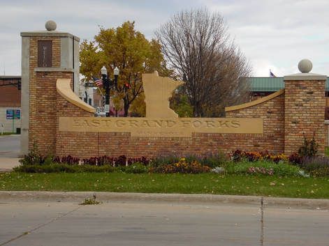 A brick sign that says east grand yorks on it