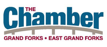 The logo for the chamber of commerce in grand forks east grand forks