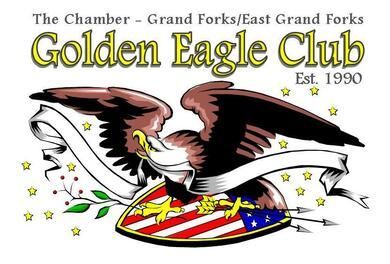 A logo for the golden eagle club with an eagle on a shield