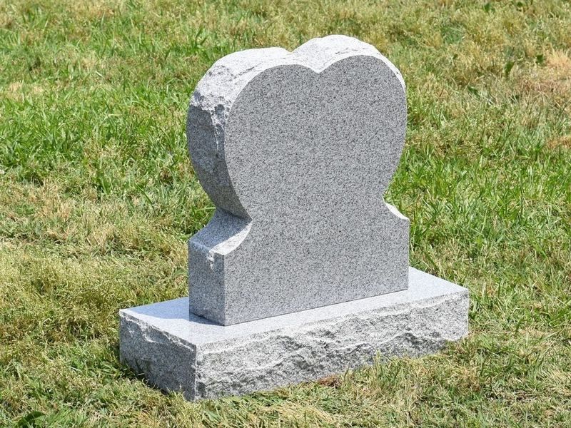 Heart headstones from Gaulden Monuments