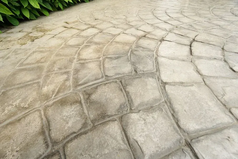 Curved Stone Pathway with Textured Paving Stones — Kempsey Concrete Contractors PTY LTD In Macksville, NSW