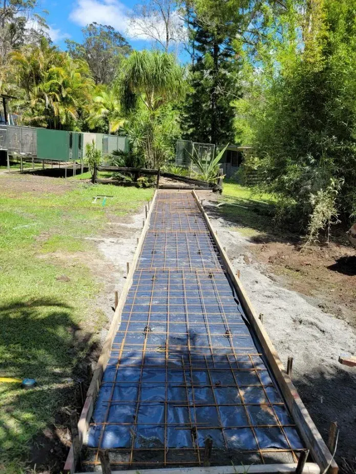 Rebar Foundation Slab Forms in A Sunny Yard — Kempsey Concrete Contractors PTY LTD In Dondingalong, NSW