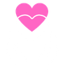 Pink heart icon with two white curved lines near the top