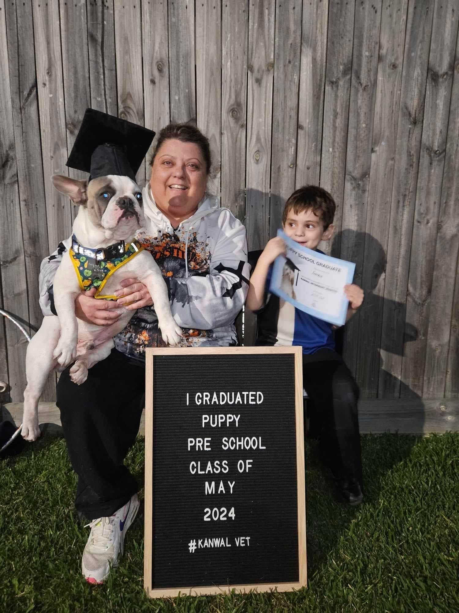 Graduated Dog From Puppy Preschool — Kanwal Veterinary Hospital In Kanwal, NSW