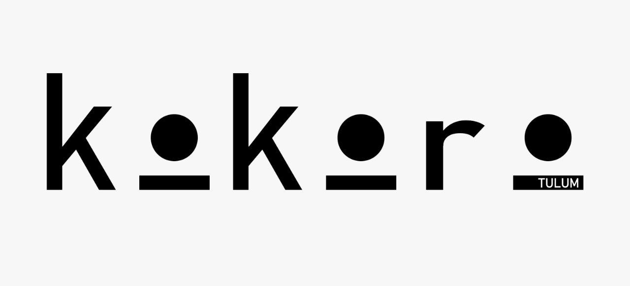 A black and white logo for a company called kokoro.