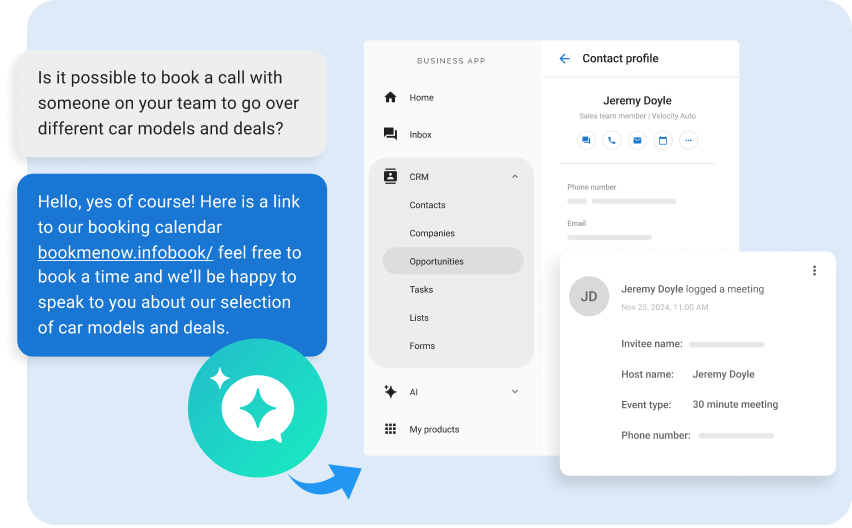 AI Receptionist capture information and summarize conversations by The Agency AI Receptionist capture information and summarize conversations by The Agency