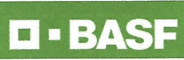 BASF logo in white on a green background