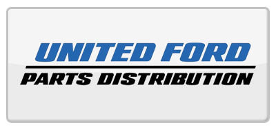 United Ford Parts Distribution logo with blue and black text on a light gray background