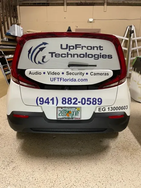 White car with