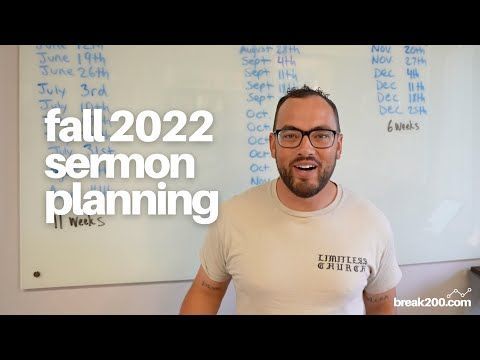 Fall 2022 Sermon Planning