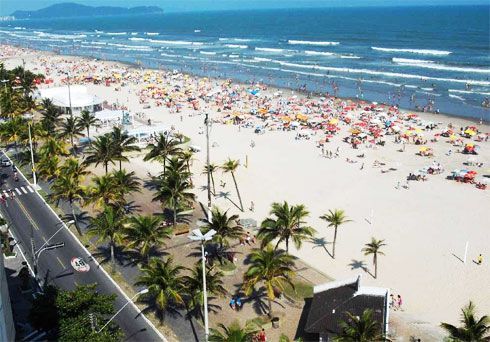 Orla da praia de Santos