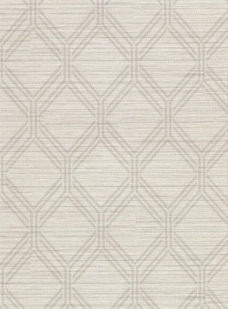 Cream-colored fabric with a repeating geometric diamond pattern in a lighter shade.