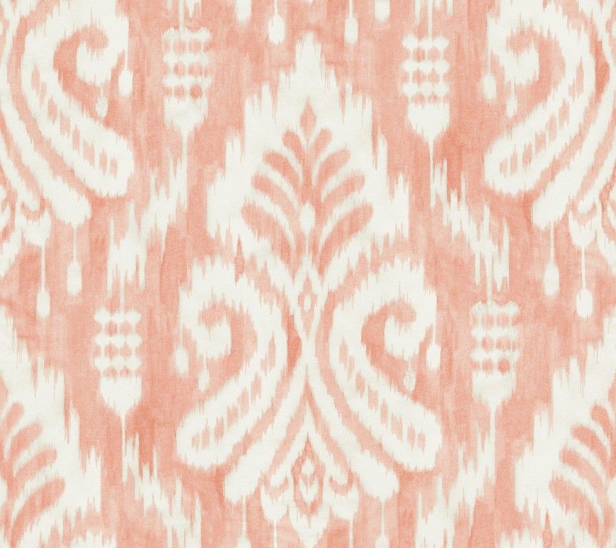 Peach and white floral paisley fabric pattern