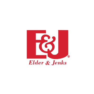 Red "E & J" logo with ampersand; "Elder & Jenks" text below.