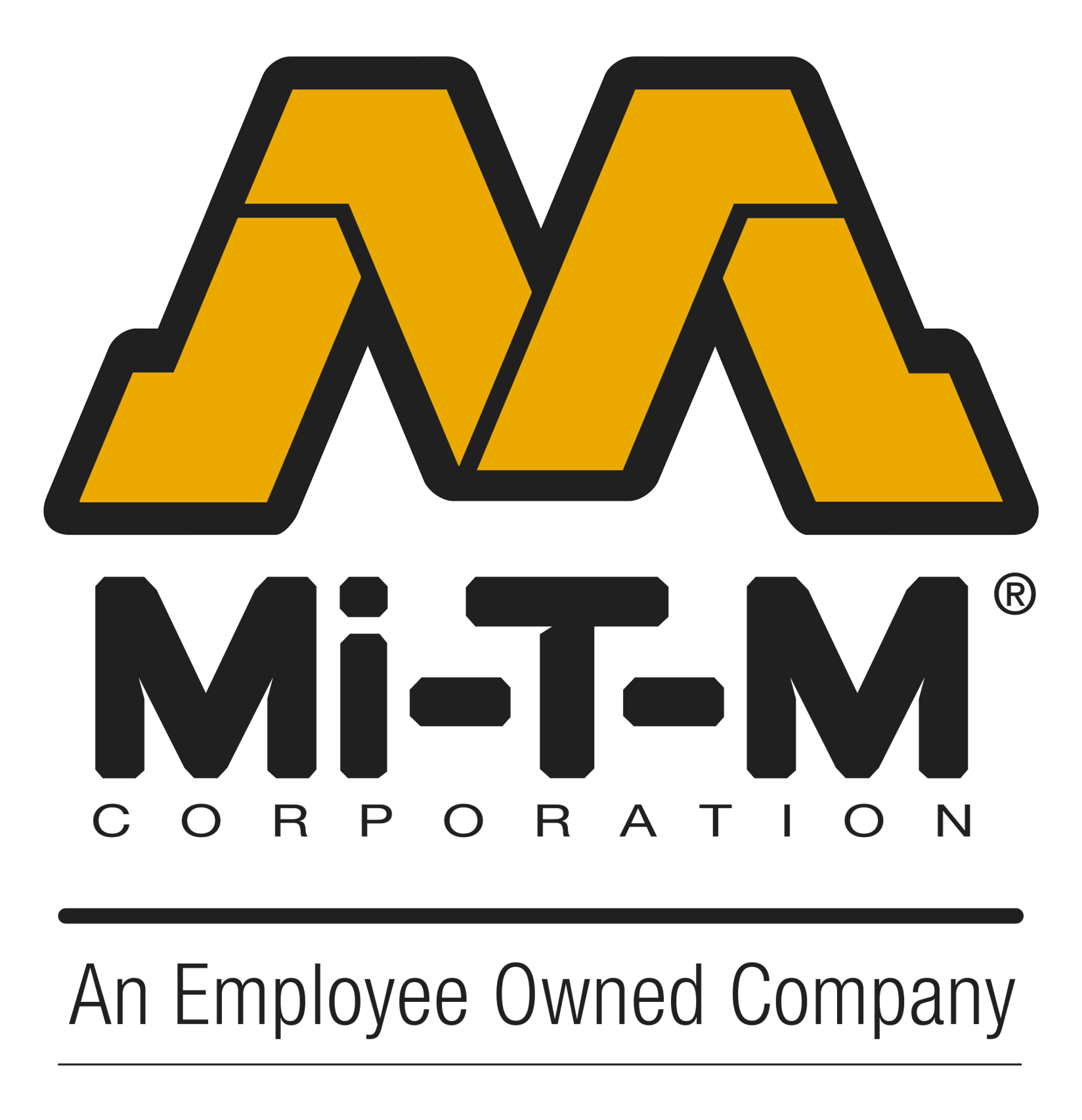 Logo for Mi-T-M Corporation: Gold interwoven