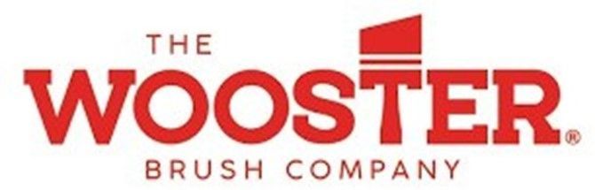 The Wooster Brush Company logo. Red text: 