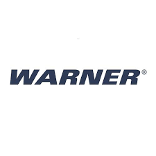Warner logo in dark blue letters on a white background.