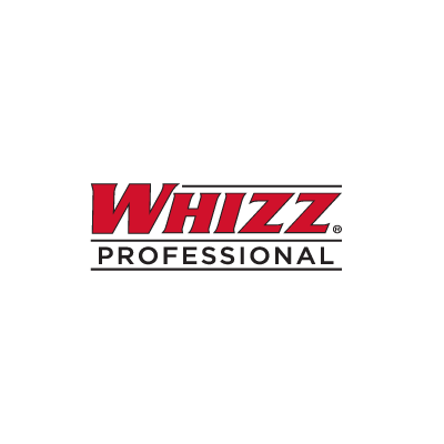 Whizz Professional logo in red and black.