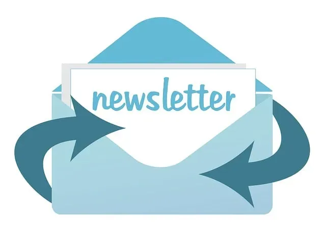 Blue envelope with 