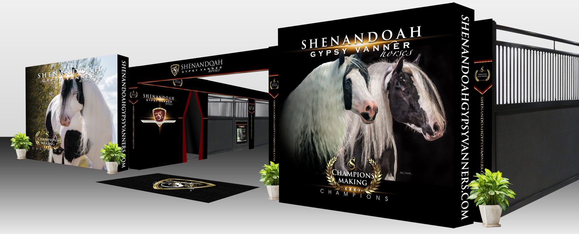 Pop Up Fabric Display for Equine Horse show