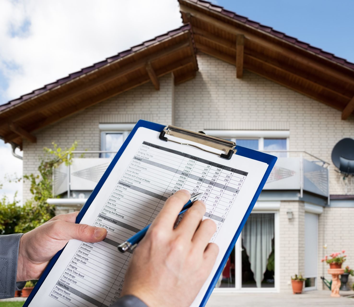 home inspection the man is listing