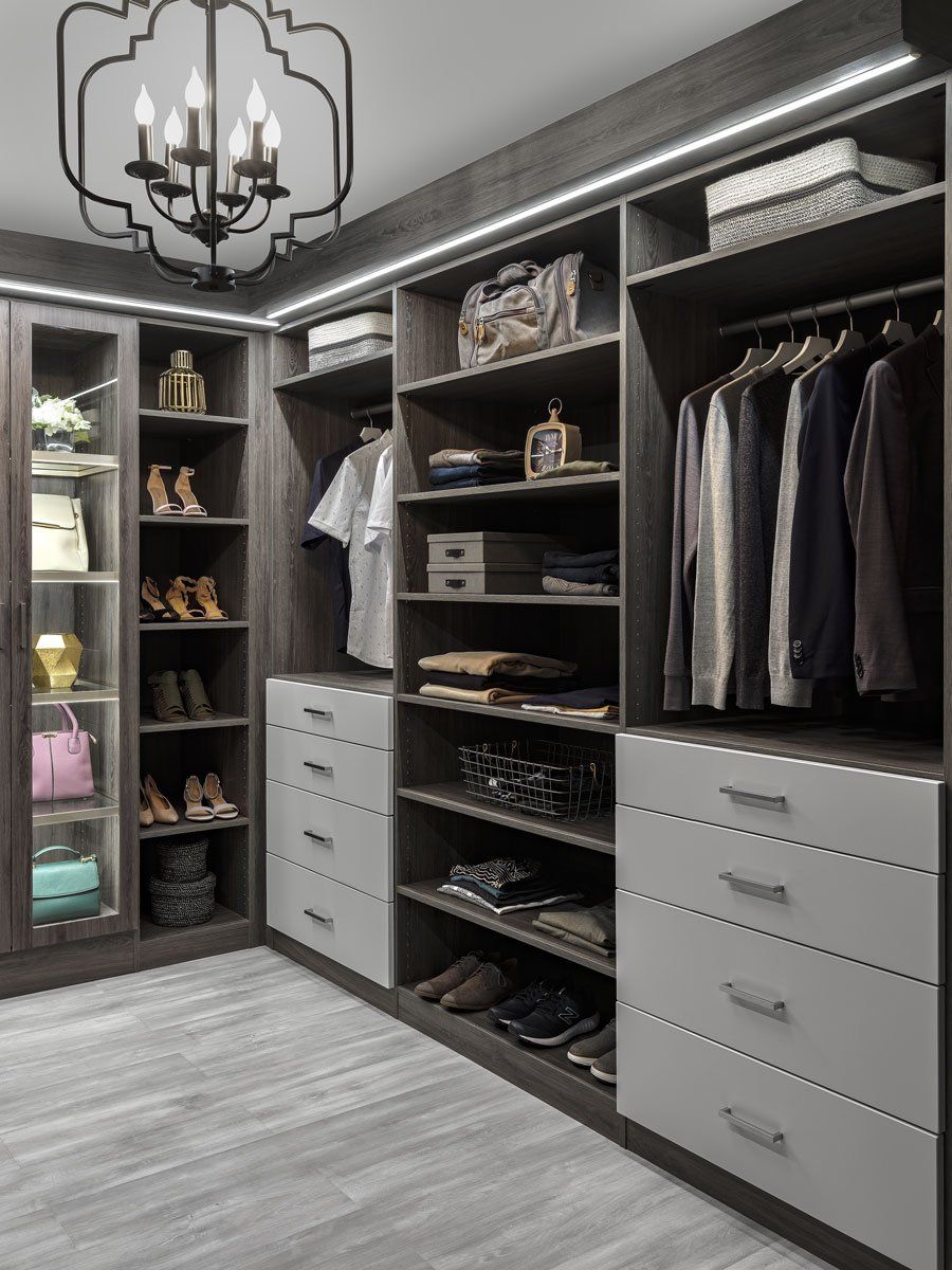 Vintage and Ash Custom Walk In Closet System